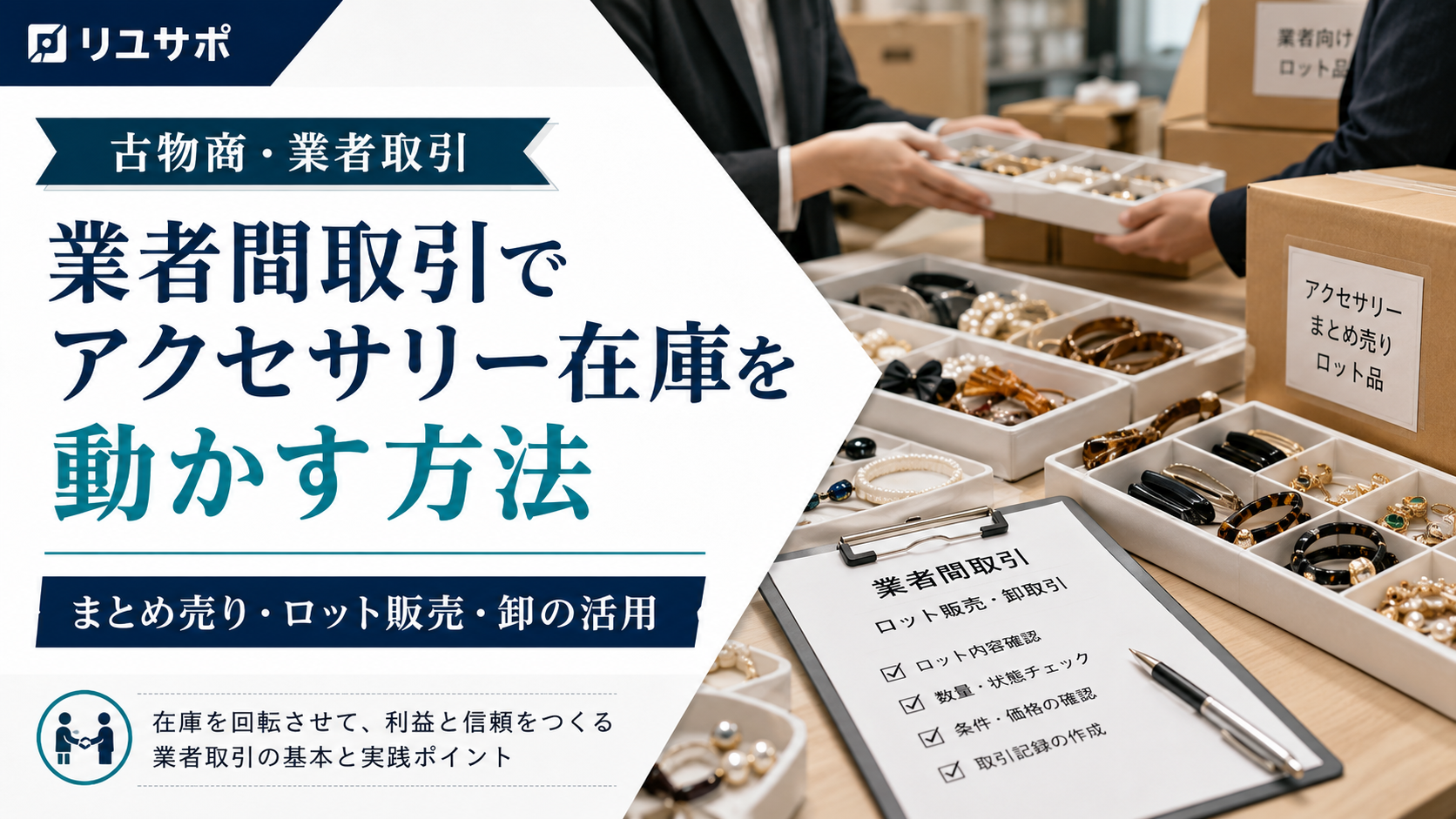 業者間取引でアクセサリー在庫を動かす方法