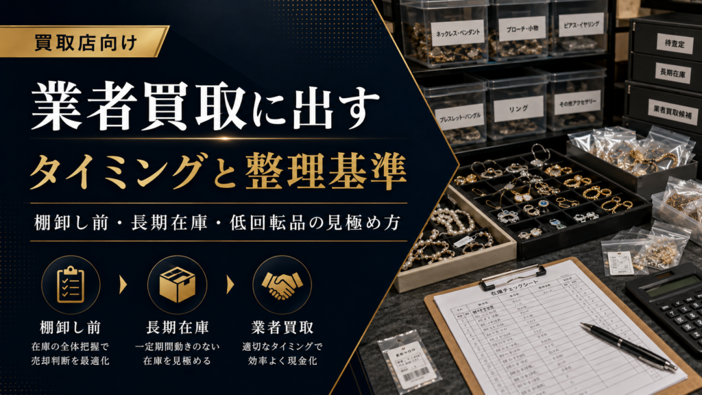 買取店がアクセサリー在庫を業者買取に出すタイミング