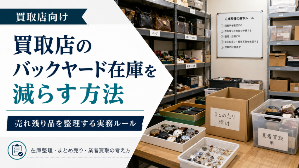 買取店のバックヤード在庫を減らす方法