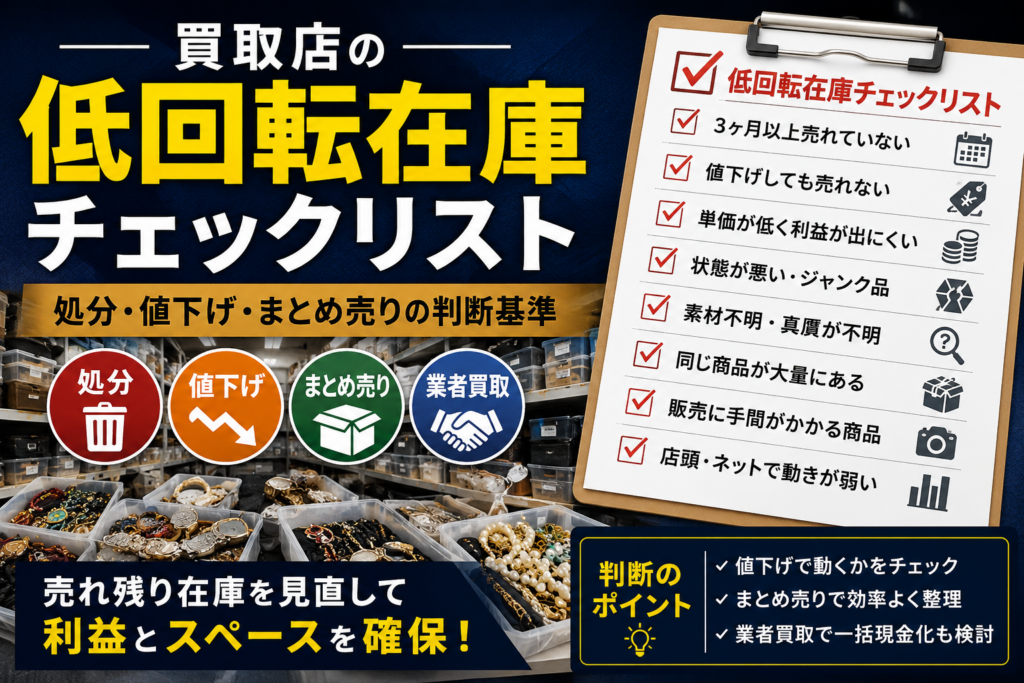 買取店の低回転在庫チェックリスト
