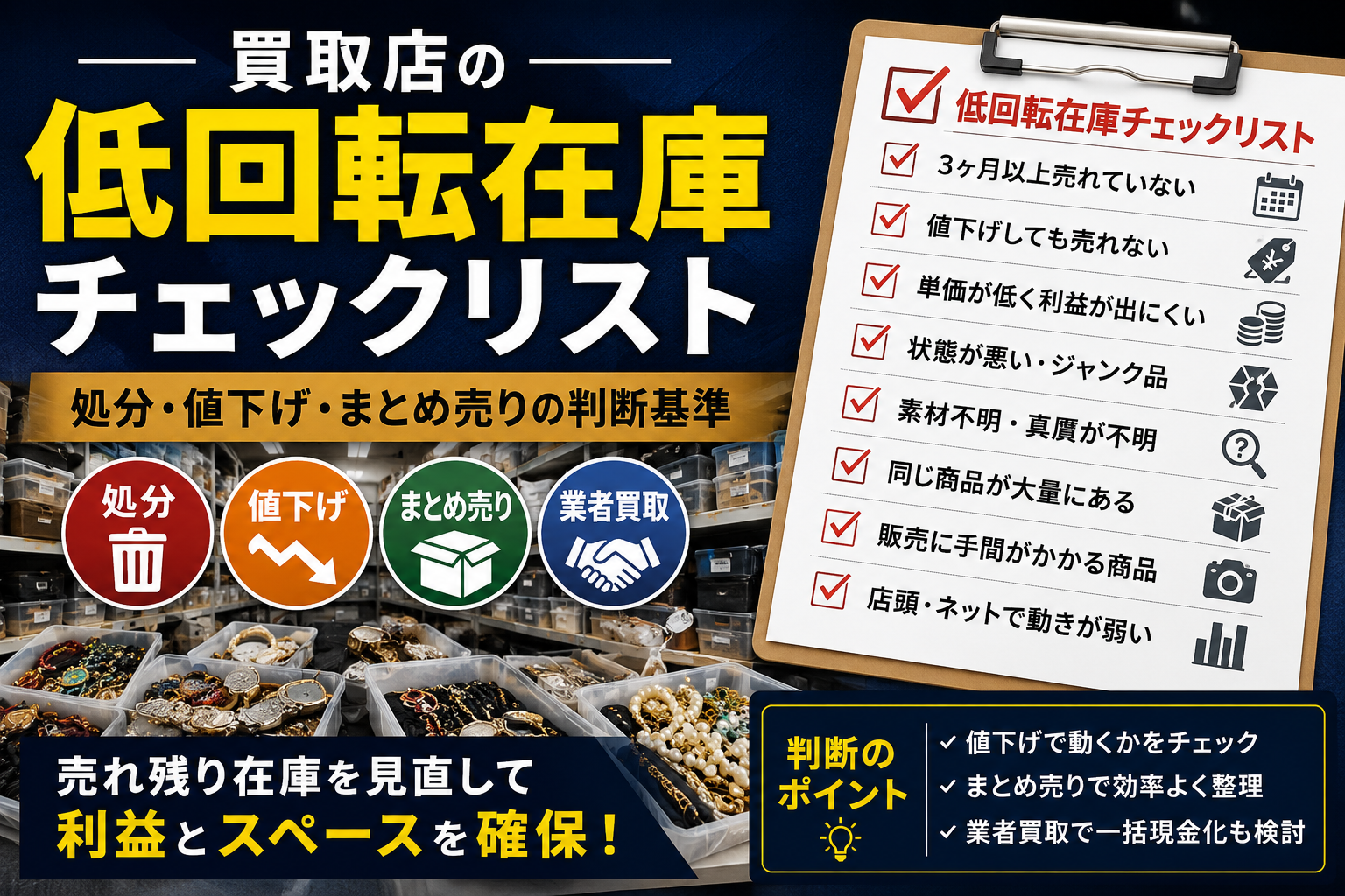 買取店の低回転在庫チェックリスト