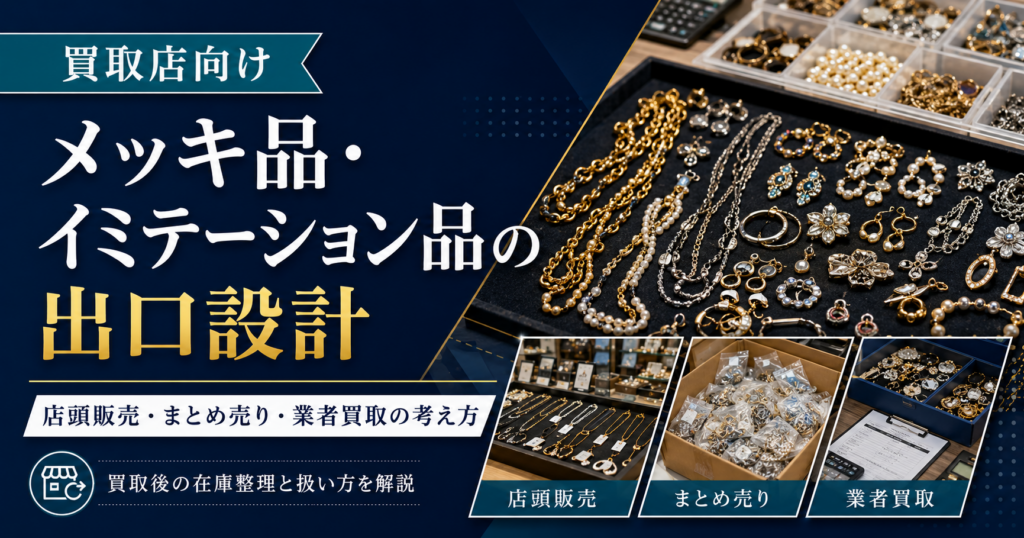 買取店でメッキ品・イミテーション品を扱う方法