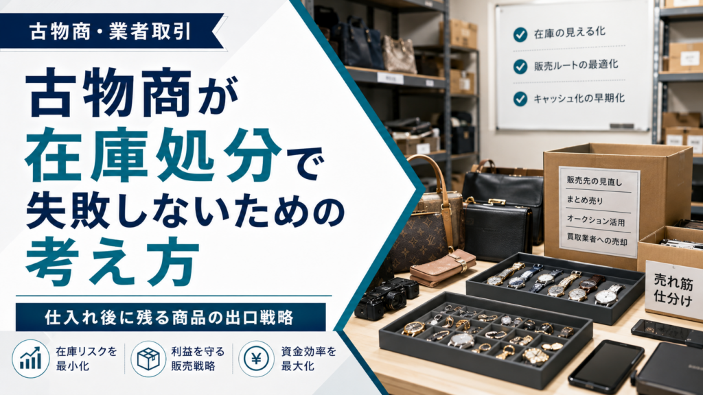 古物商が在庫処分で失敗しないための考え方