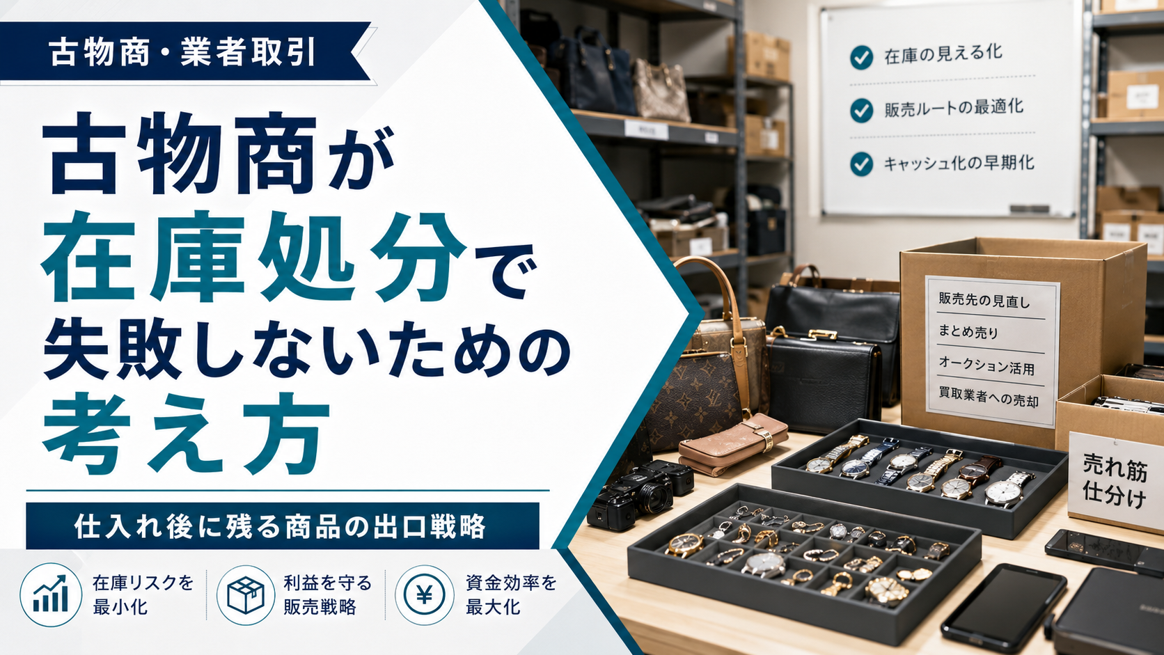 古物商が在庫処分で失敗しないための考え方