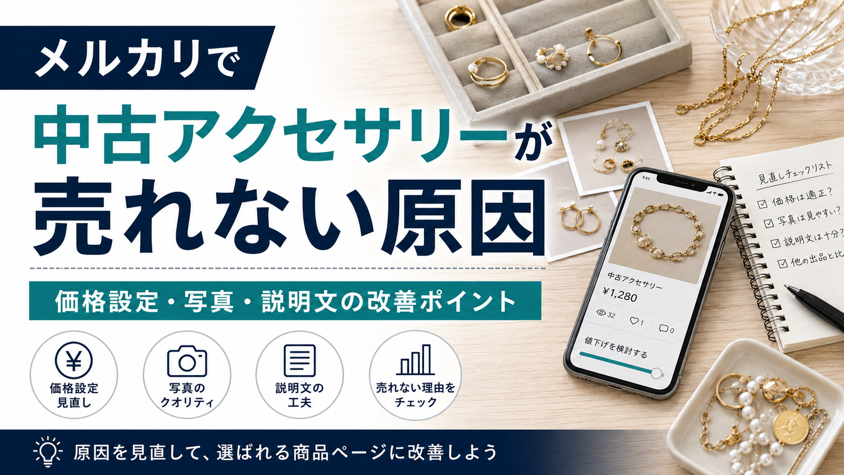 メルカリで中古アクセサリーが売れない原因