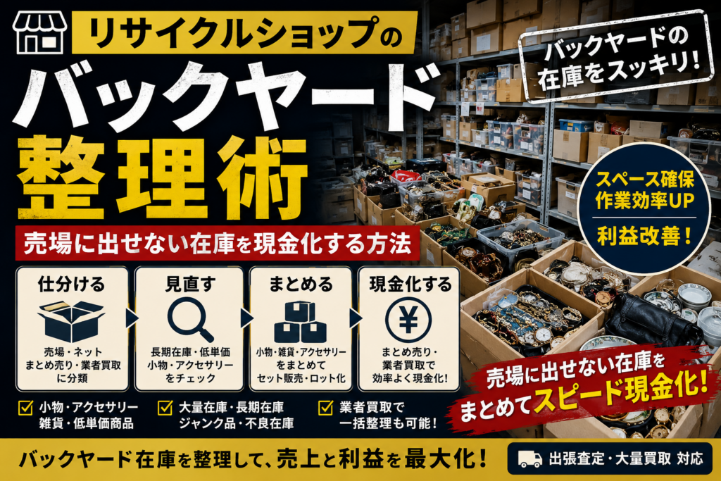 リサイクルショップのバックヤード整理術