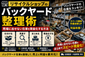 リサイクルショップのバックヤード整理術