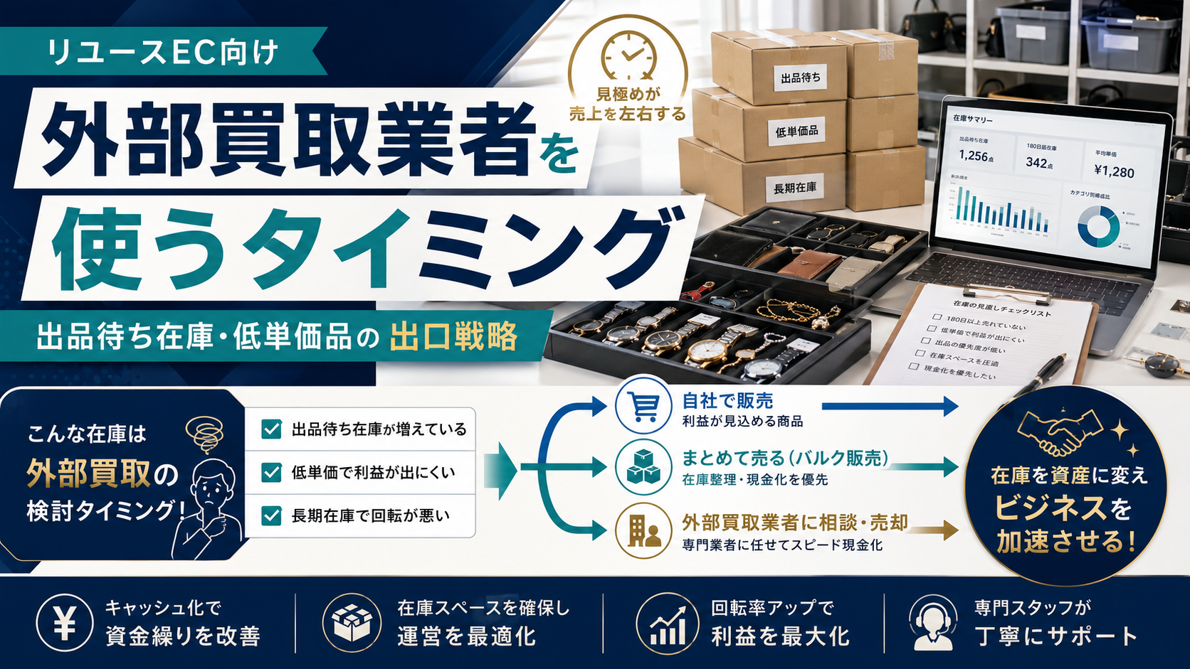 リユースEC事業者が外部買取業者を使うタイミング