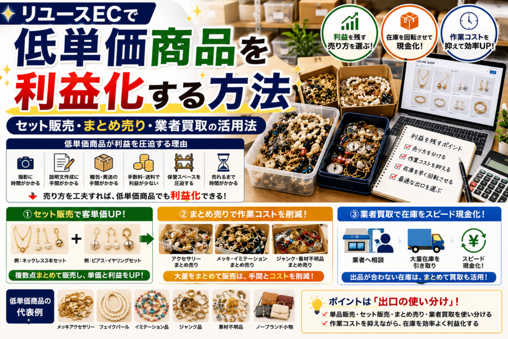 リユースECで低単価商品を利益化する方法