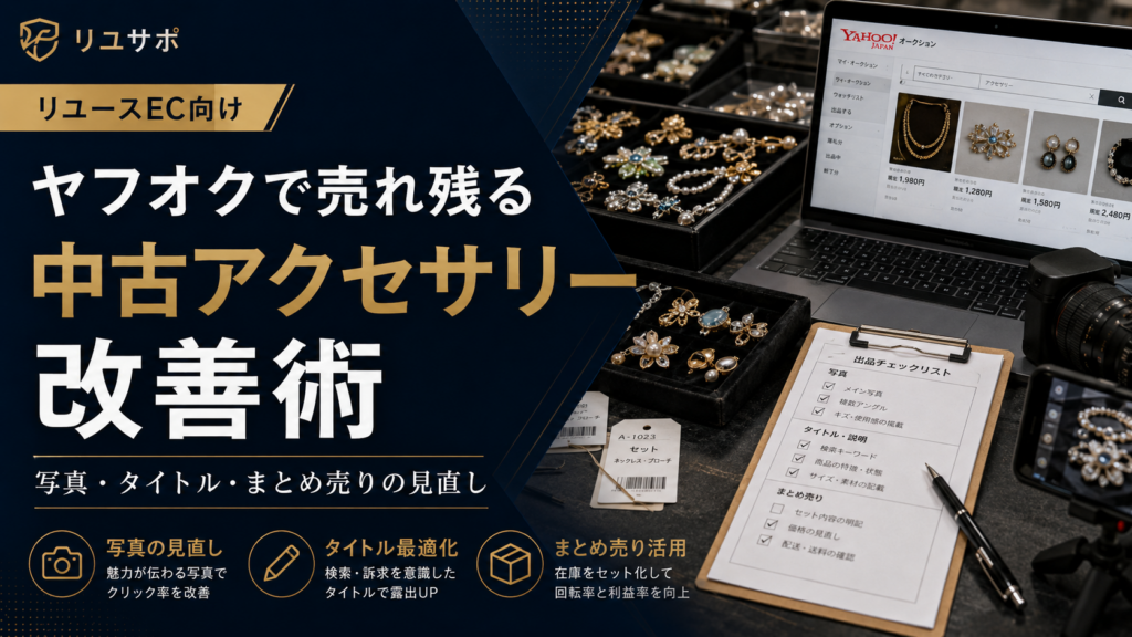 ヤフオクで売れ残る中古アクセサリーの改善方法