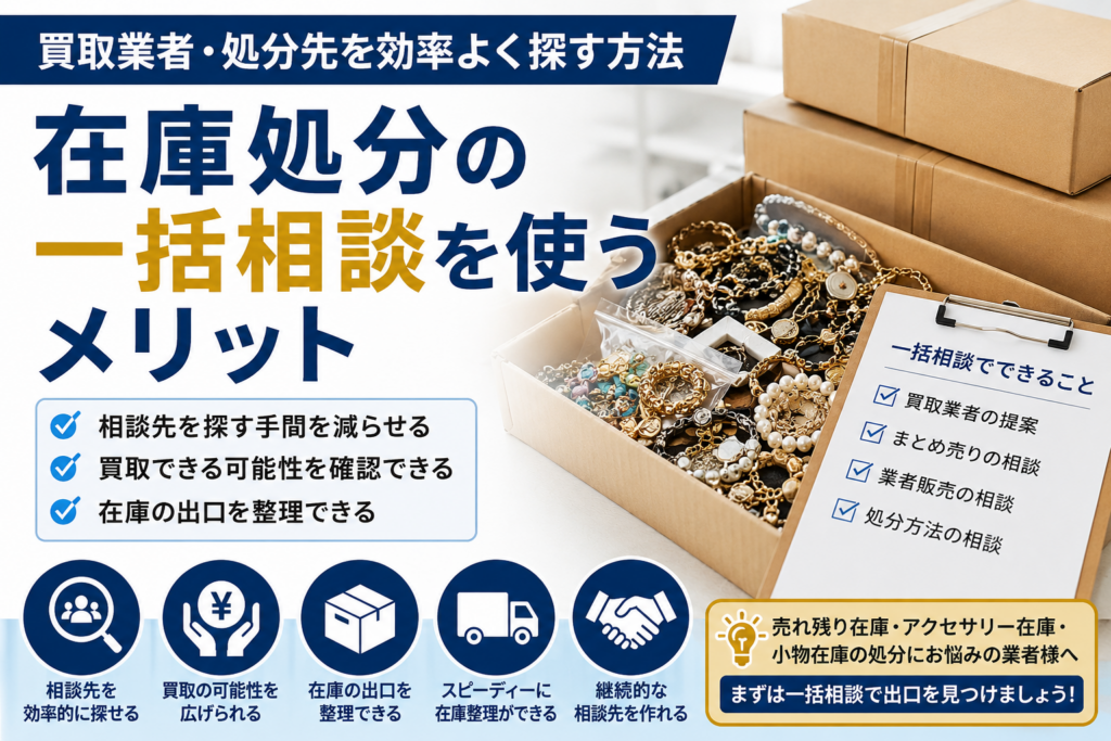 在庫処分の一括相談を使うメリット