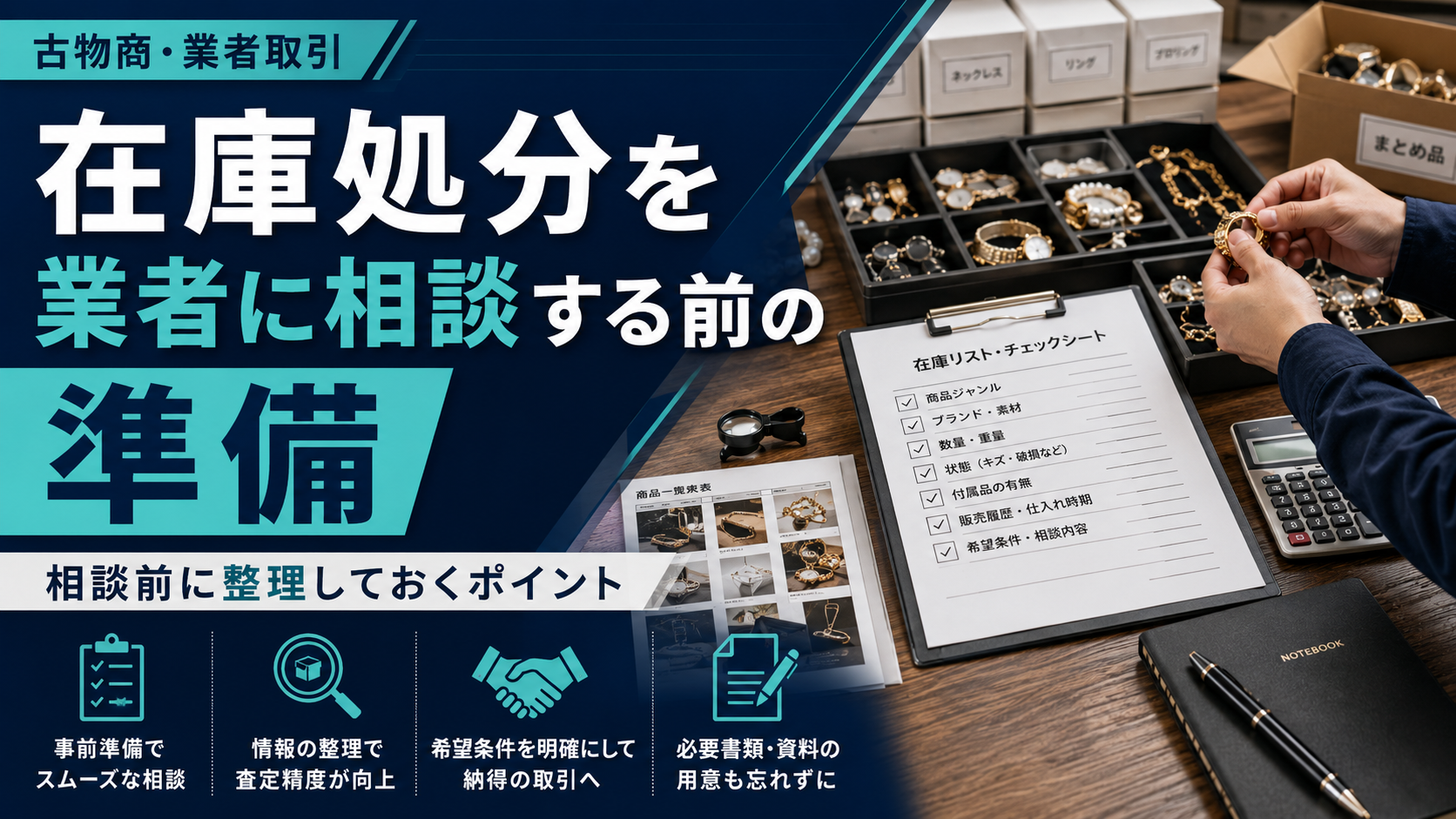 在庫処分を業者に相談する前に準備すること
