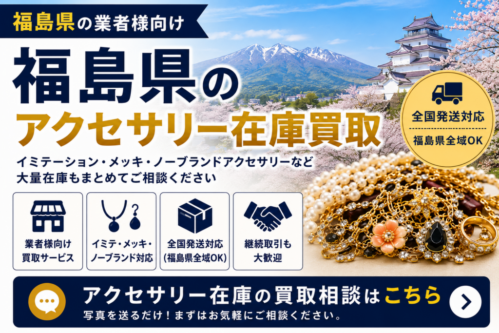 福島県のアクセサリー在庫買取