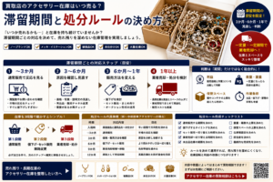 買取店のアクセサリー在庫を売却するタイミングと滞留期間・処分ルール
