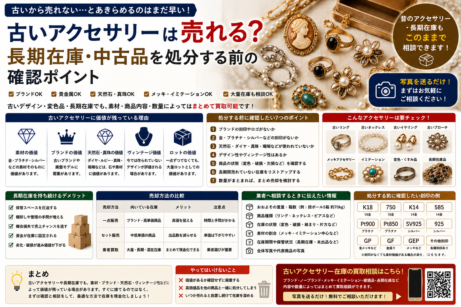 古いアクセサリーや長期在庫を処分する前に確認したい価値と売却方法