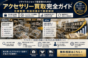 リサイクルショップのアクセサリー買取完全ガイド｜在庫整理と利益改善を徹底解説