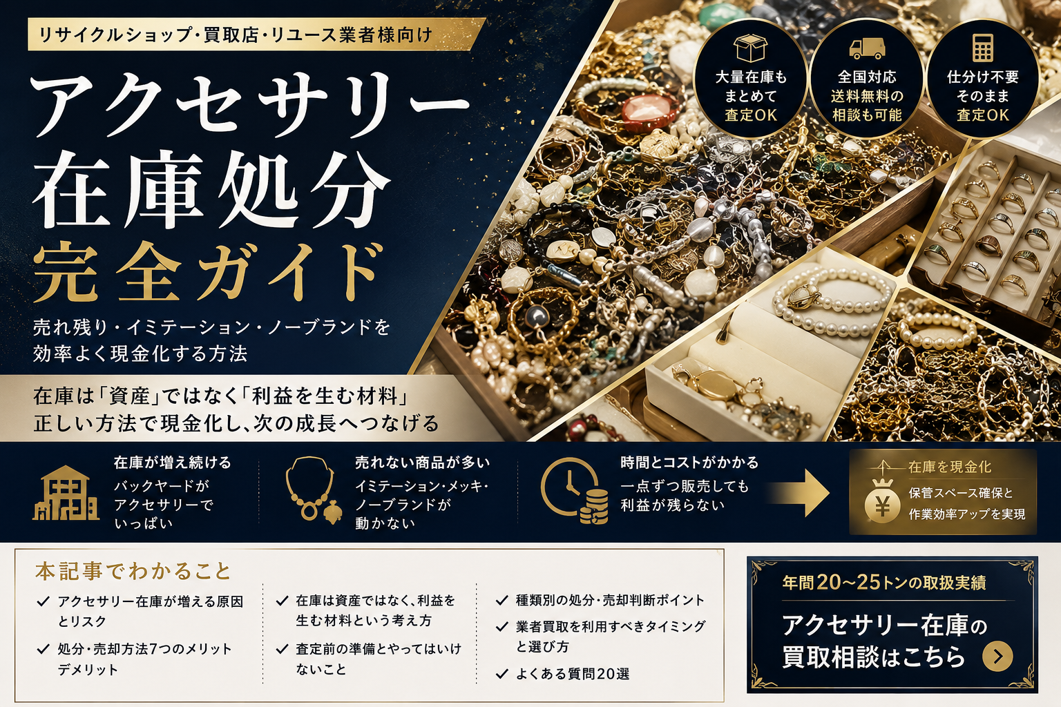 アクセサリー在庫処分完全ガイド 売れ残り・イミテーション・ノーブランド在庫の整理方法
